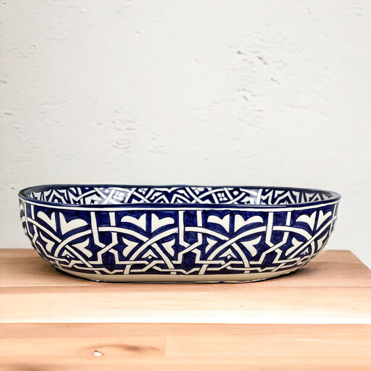 Hand-Painted Oval Bathroom Sink #009