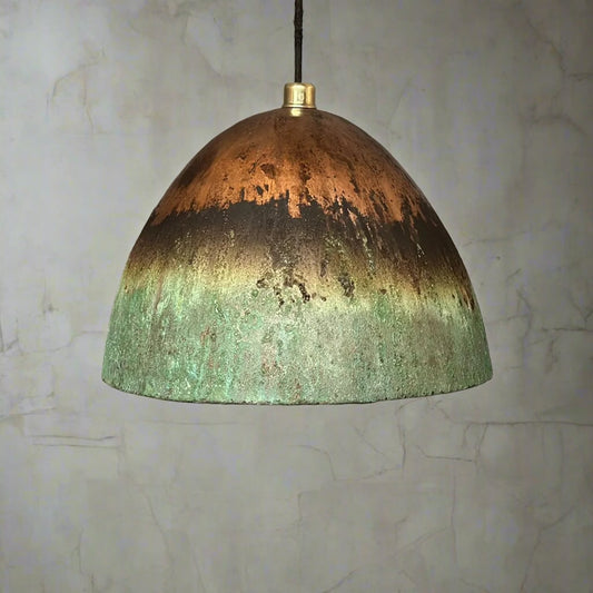 Oxidized Copper Hanging Lamp