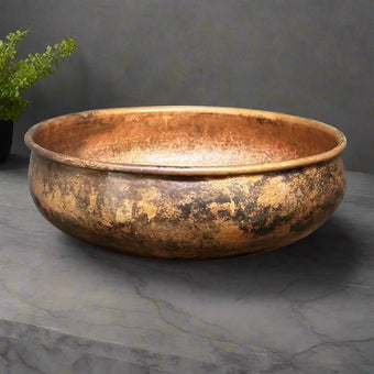 compare product Hammered Copper Basin Sink