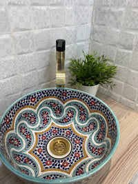 Farmhouse Bathroom Moroccan Ceramic Sink