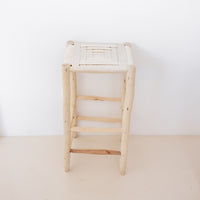 design tabouret stoolen bar chair chaise haute bois boho boheme soukcircus morocco maroc handmade fait main original