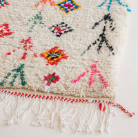 Tapis berbère COULOIR Azilal coloré 100% laine de mouton