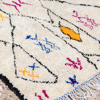 Tapis motif berbere Azilal coloré, 100% laine