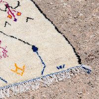 Tapis motif berbere Azilal coloré, 100% laine