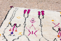 Tapis motif berbere Azilal coloré, 100% laine