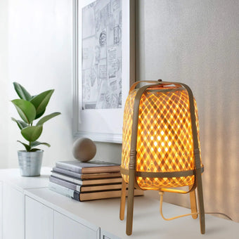 compare product Japanese Style Bamboo Floor Lamp