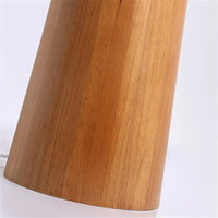 Wabi Sabi Floor Standing Lamp with Fabric Lampshade & Wooden Base