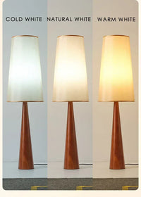 Wabi-Sabi Solid Wood Floor Lamp-Corner Standing Light for Living Room, Bedroom & Cafe Decor