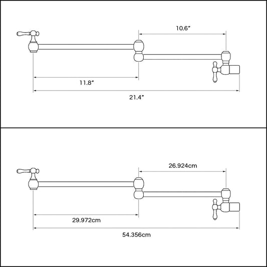 Unlacquered Brass Pot Filler Faucet