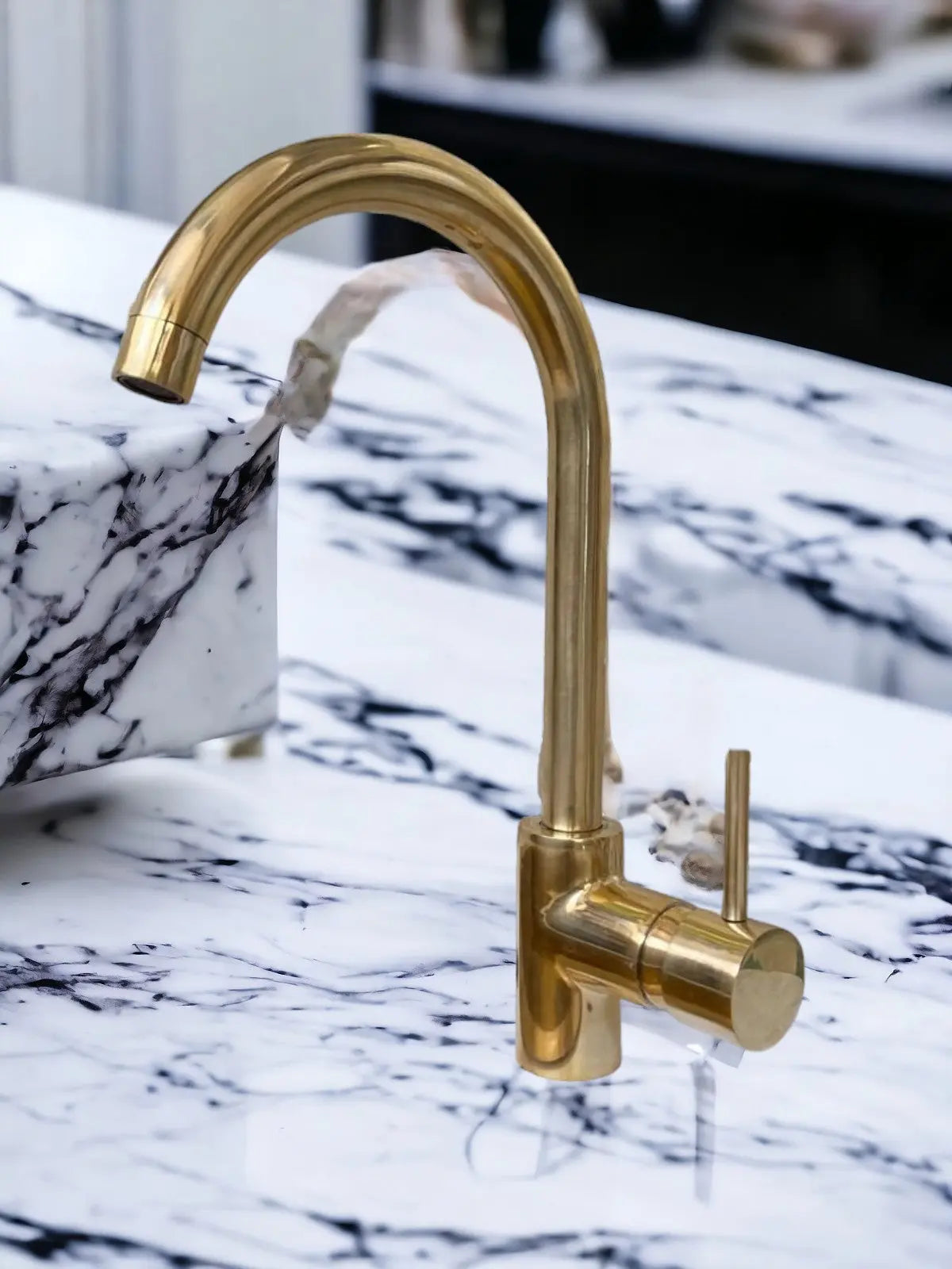 Unlacquered Brass , Mixer Lever Handles, Bathroom and Kitchen Faucet #03