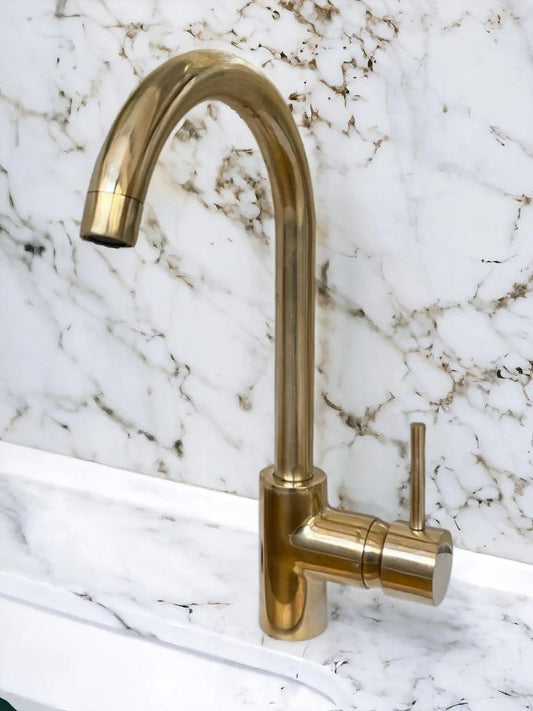 Unlacquered Brass , Mixer Lever Handles, Bathroom and Kitchen Faucet #03