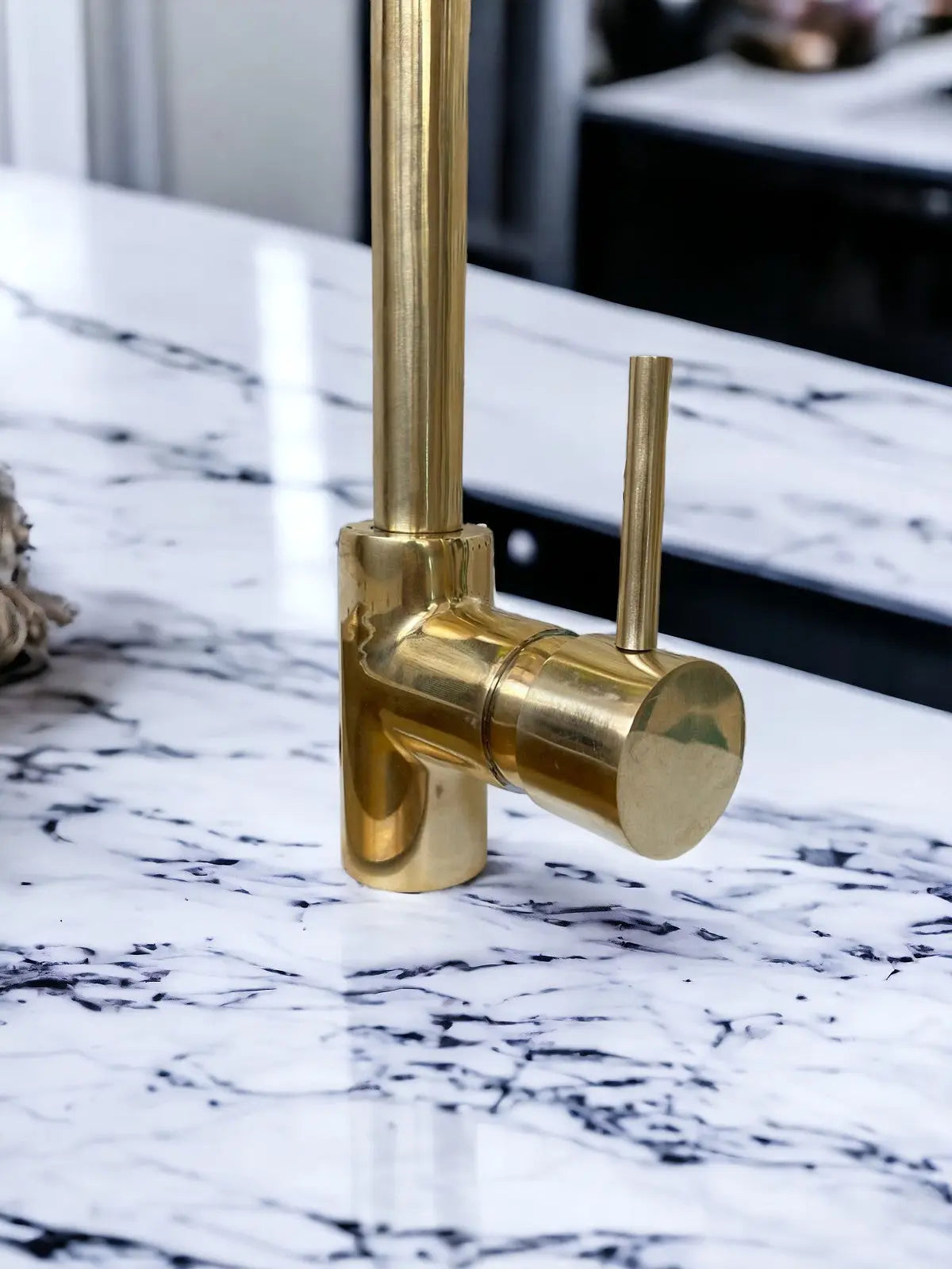 Unlacquered Brass , Mixer Lever Handles, Bathroom and Kitchen Faucet #03