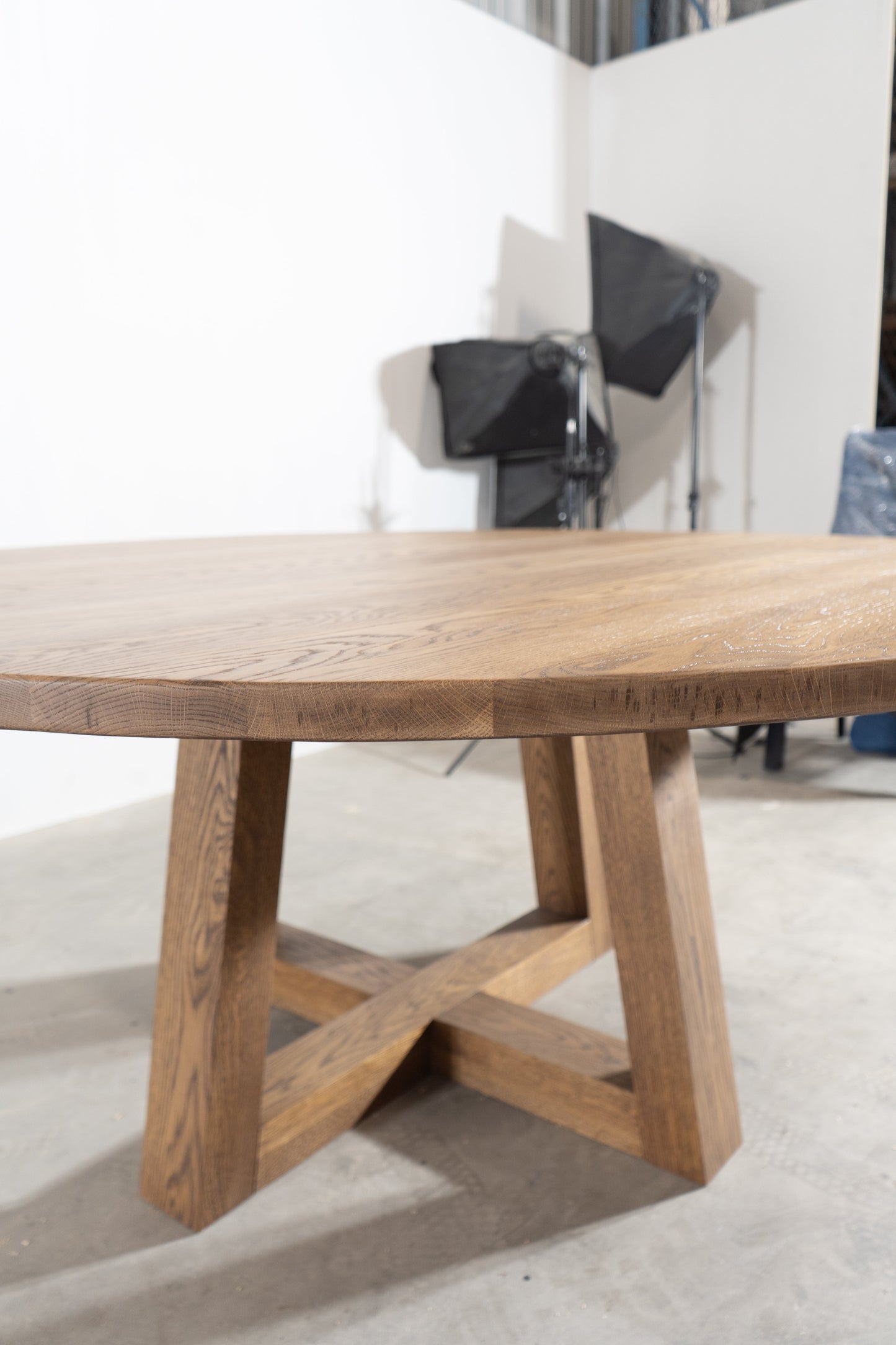 72" Trapezoid Round Dining Table